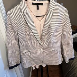Striped Jacket with Navy Accents